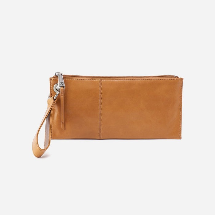 HOBO : Vida Wristlet in Polished Leathe - Natural - HOBO : Vida Wristlet in Polished Leathe - Natural