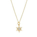 white Sapphire Sun Necklace on a white background