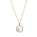 White sapphire wave shaped necklace  on a white background