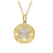 White Sapphire Sand Dollar Necklace on a white background