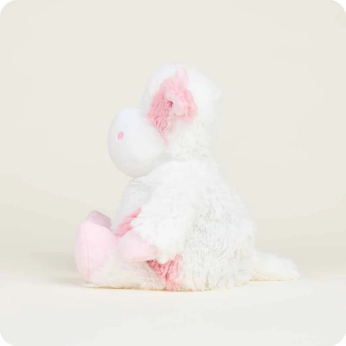 Warmies Pink and white cow side view