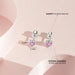 In Season Jewelry : CZ Birthstone Heart Solitaire Children Earrings - In Season Jewelry : CZ Birthstone Heart Solitaire Children Earrings