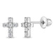 In Season Jewelry : CZ The Perfect Cross Girl Earrings - Clear - In Season Jewelry : CZ The Perfect Cross Girl Earrings - Clear