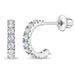 In Season Jewelry : Half CZ Hoop Teen Earrings - In Season Jewelry : Half CZ Hoop Teen Earrings