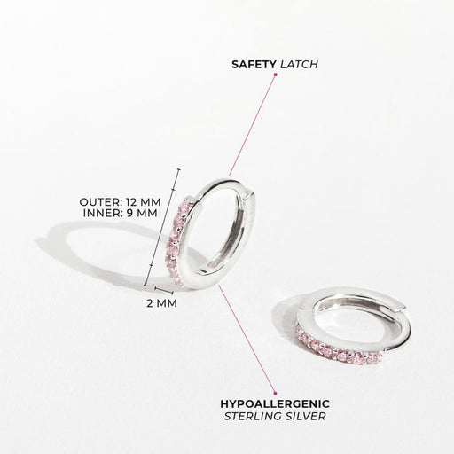 In Season Jewelry : Multi CZ Hoop Earrings - In Season Jewelry : Multi CZ Hoop Earrings