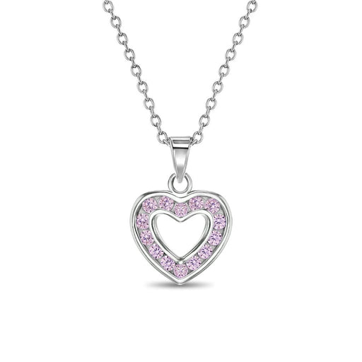 In Season Jewelry : Open CZ Heart Children's Necklace - In Season Jewelry : Open CZ Heart Children's Necklace