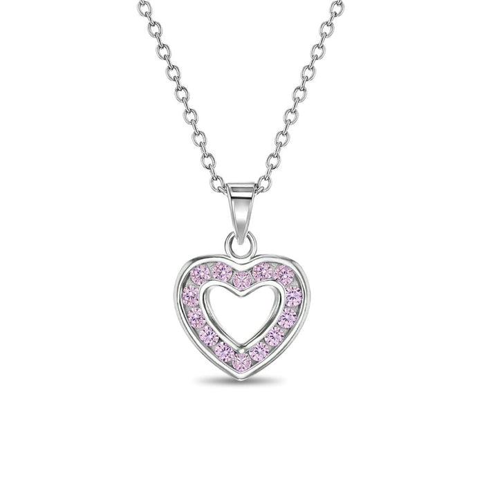 In Season Jewelry : Open CZ Heart Children's Necklace - In Season Jewelry : Open CZ Heart Children's Necklace