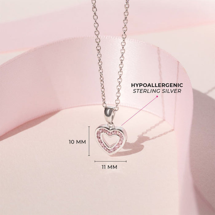 In Season Jewelry : Open CZ Heart Children's Necklace - In Season Jewelry : Open CZ Heart Children's Necklace