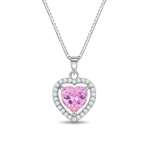 In Season Jewelry : Royal CZ Heart Girls Necklace - In Season Jewelry : Royal CZ Heart Girls Necklace