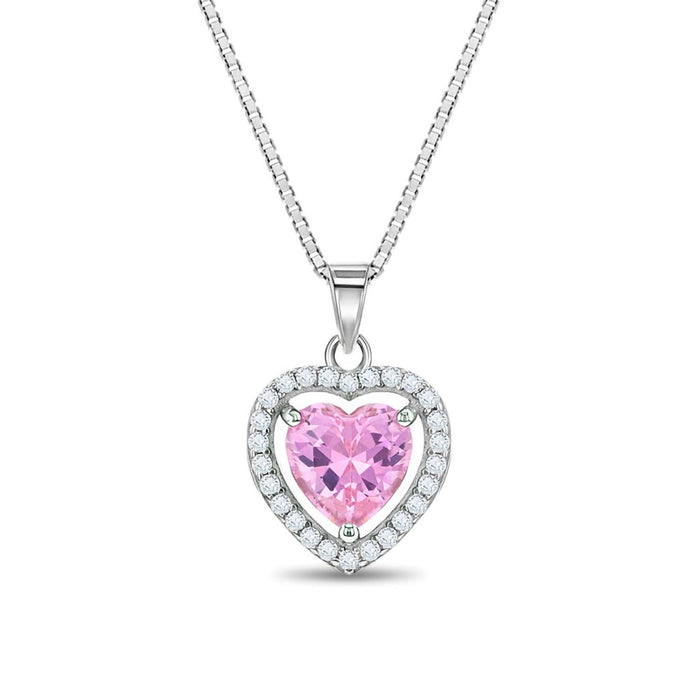 In Season Jewelry : Royal CZ Heart Girls Necklace - In Season Jewelry : Royal CZ Heart Girls Necklace