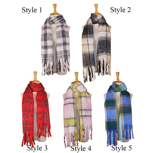 Ivy Haven Brushed Plaid Scarf - Ivy Haven Brushed Plaid Scarf