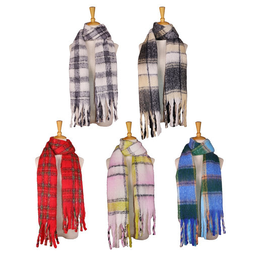 Ivy Haven Brushed Plaid Scarf - Ivy Haven Brushed Plaid Scarf