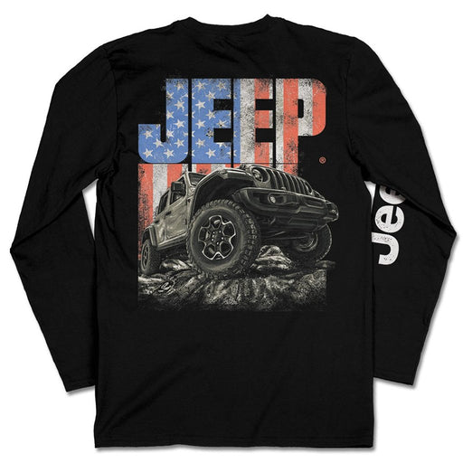 Jeep® : USA Rocks Long Sleeve Shirt in Black - Jeep® : USA Rocks Long Sleeve Shirt in Black