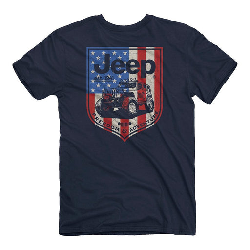 Jeep® : USA Shield T-Shirt in Navy - Jeep® : USA Shield T-Shirt in Navy