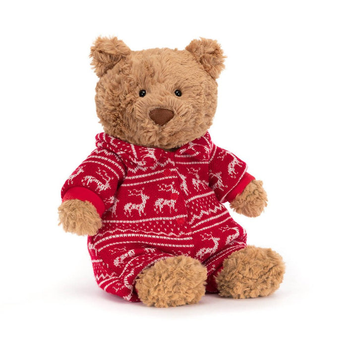 Jellycat : Bartholomew Bear Winter Pyjamas - Jellycat : Bartholomew Bear Winter Pyjamas