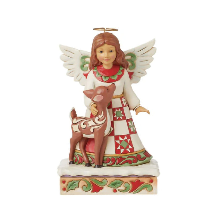 Jim Shore : Angel with Deer Figurine - Jim Shore : Angel with Deer Figurine