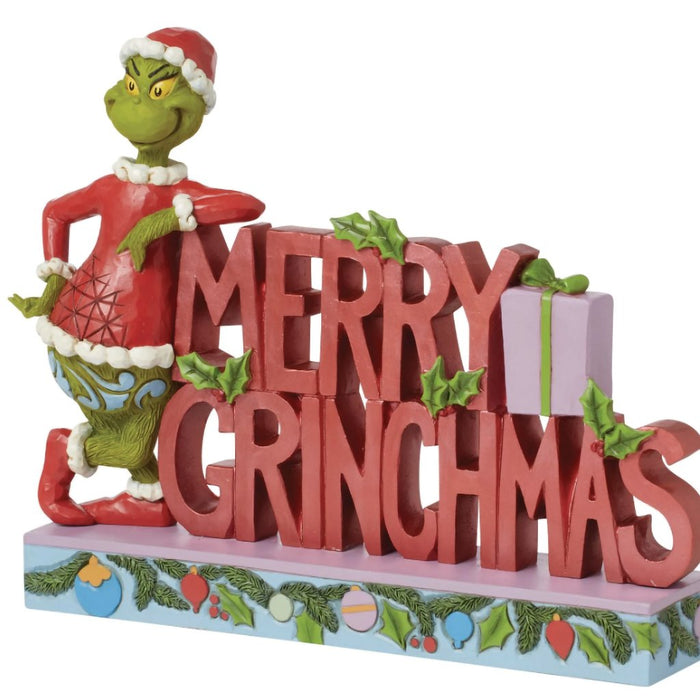 Jim Shore : Grinch "Merry Grinchmas" Word - Jim Shore : Grinch "Merry Grinchmas" Word