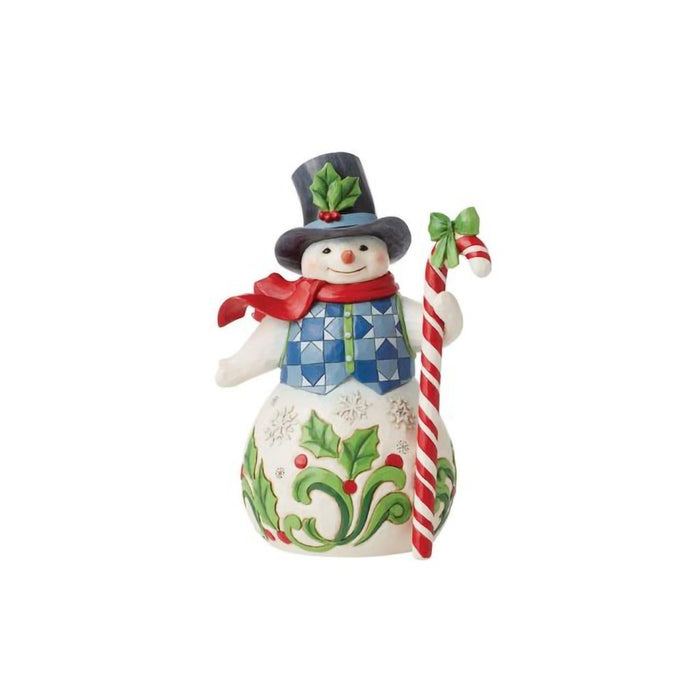 Jim Shore : Heartwood Creek Snowman with Candy - Sweet Christmas Wishes - Jim Shore : Heartwood Creek Snowman with Candy - Sweet Christmas Wishes