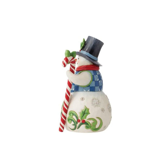 Jim Shore : Heartwood Creek Snowman with Candy - Sweet Christmas Wishes - Jim Shore : Heartwood Creek Snowman with Candy - Sweet Christmas Wishes