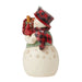 Jim Shore : Highland Glen Snowman Basket Figurine - Jim Shore : Highland Glen Snowman Basket Figurine