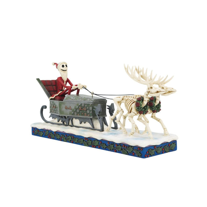 Jim Shore : Jack Skeleton Sleigh Figurine - Jim Shore : Jack Skeleton Sleigh Figurine