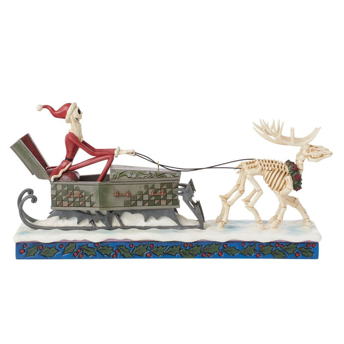 Jim Shore : Jack Skeleton Sleigh Figurine - Jim Shore : Jack Skeleton Sleigh Figurine