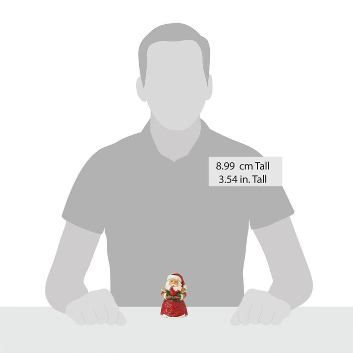 Jim Shore : Mini Santa with Cardinal Figurine - Jim Shore : Mini Santa with Cardinal Figurine