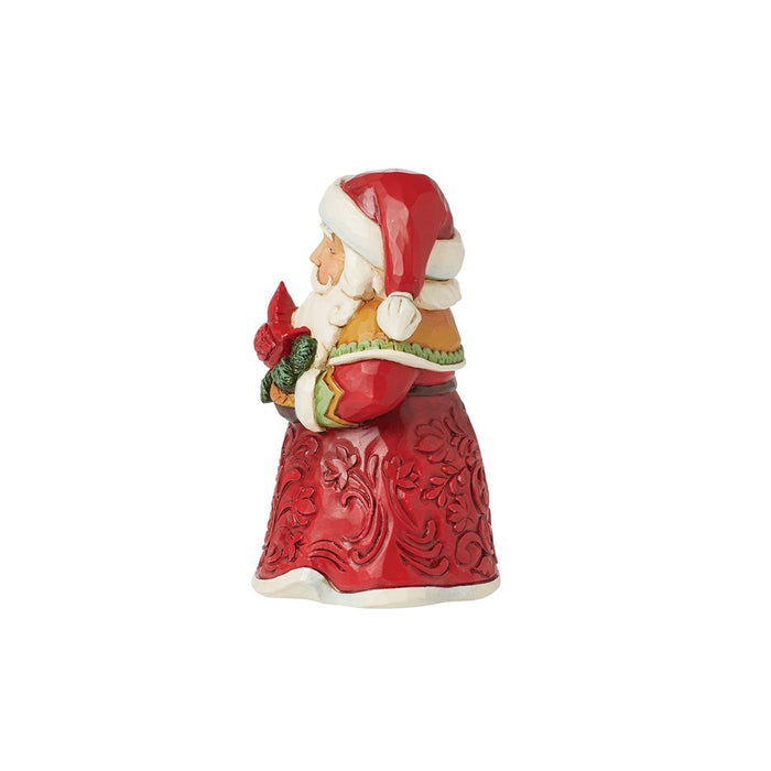 Jim Shore : Mini Santa with Cardinal Figurine - Jim Shore : Mini Santa with Cardinal Figurine