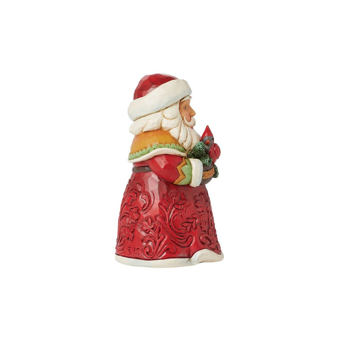 Jim Shore : Mini Santa with Cardinal Figurine - Jim Shore : Mini Santa with Cardinal Figurine