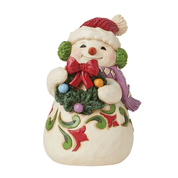 Jim Shore : Mini Snowman Earmuffs Figurine - Jim Shore : Mini Snowman Earmuffs Figurine