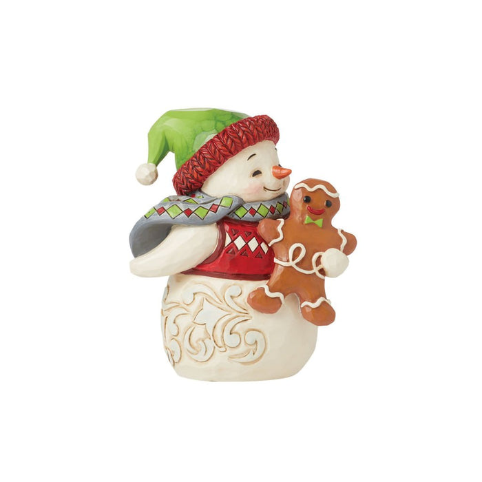 Jim Shore : Mini Snowman Gingerbread Figurine - Jim Shore : Mini Snowman Gingerbread Figurine