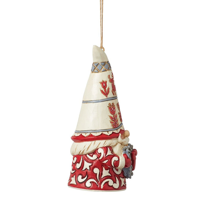 Jim Shore : Nordic Noel Gnome w/ Heart Ornament - Jim Shore : Nordic Noel Gnome w/ Heart Ornament