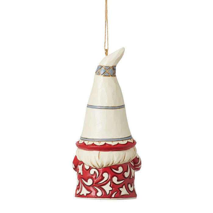 Jim Shore : Nordic Noel Gnome w/ Heart Ornament - Jim Shore : Nordic Noel Gnome w/ Heart Ornament