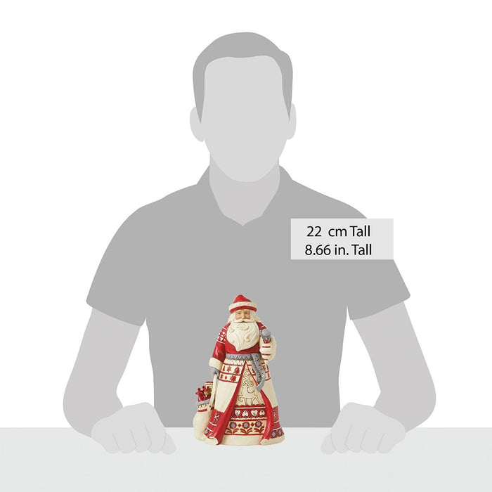 Jim Shore : Nordic Noel Santa with Bag Figurine - Jim Shore : Nordic Noel Santa with Bag Figurine