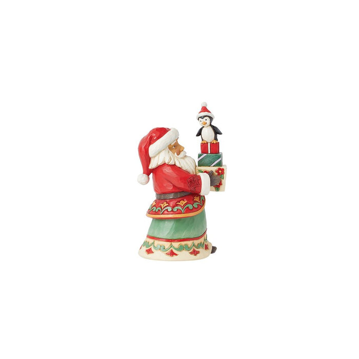 Jim Shore : Pint Santa with Presents Figurine - Jim Shore : Pint Santa with Presents Figurine