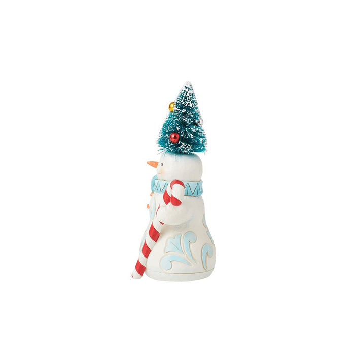 Jim Shore : Pint Snowman Sisal Hat Figurine - Jim Shore : Pint Snowman Sisal Hat Figurine