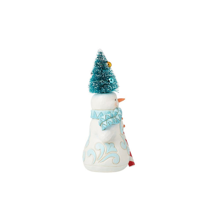 Jim Shore : Pint Snowman Sisal Hat Figurine - Jim Shore : Pint Snowman Sisal Hat Figurine