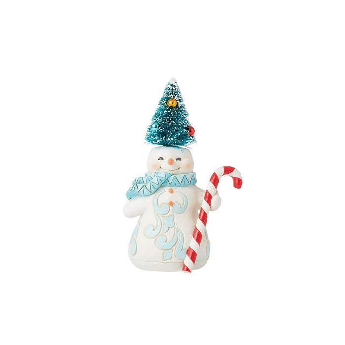 Jim Shore : Pint Snowman Sisal Hat Figurine - Jim Shore : Pint Snowman Sisal Hat Figurine