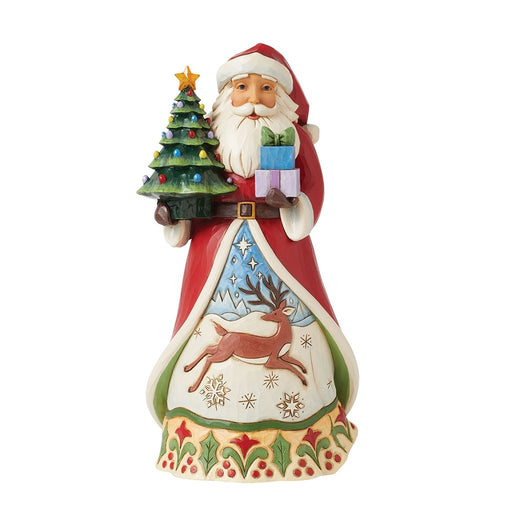 Jim Shore : Santa Vintage LED Tree Figurine - Jim Shore : Santa Vintage LED Tree Figurine