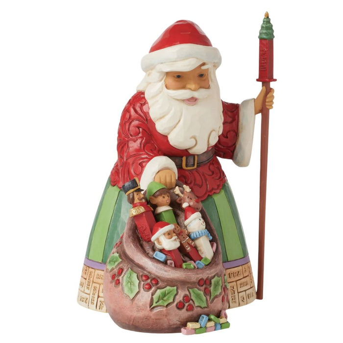 Jim Shore : Santa with PEZ Toy Bag - Jim Shore : Santa with PEZ Toy Bag