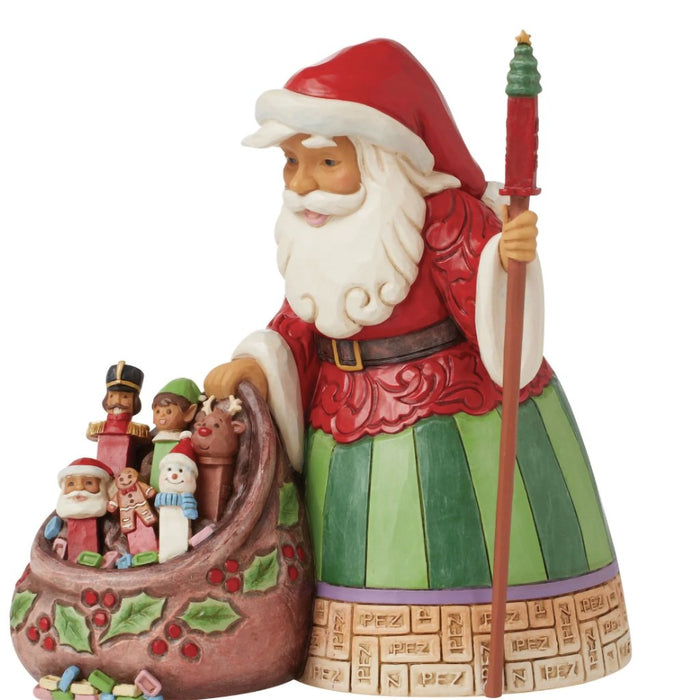 Jim Shore : Santa with PEZ Toy Bag - Jim Shore : Santa with PEZ Toy Bag