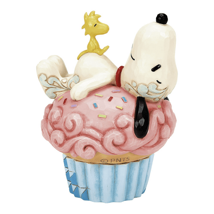 Jim Shore : Snoopy Laying on Cupcake - Jim Shore Figurines- Peanuts – Snoopy 