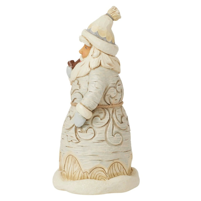 Jim Shore : Wdlnd Carved Santa Pipe Fig - Jim Shore : Wdlnd Carved Santa Pipe Fig