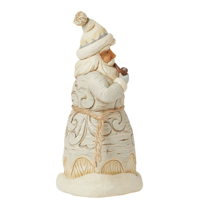 Jim Shore : Wdlnd Carved Santa Pipe Fig - Jim Shore : Wdlnd Carved Santa Pipe Fig