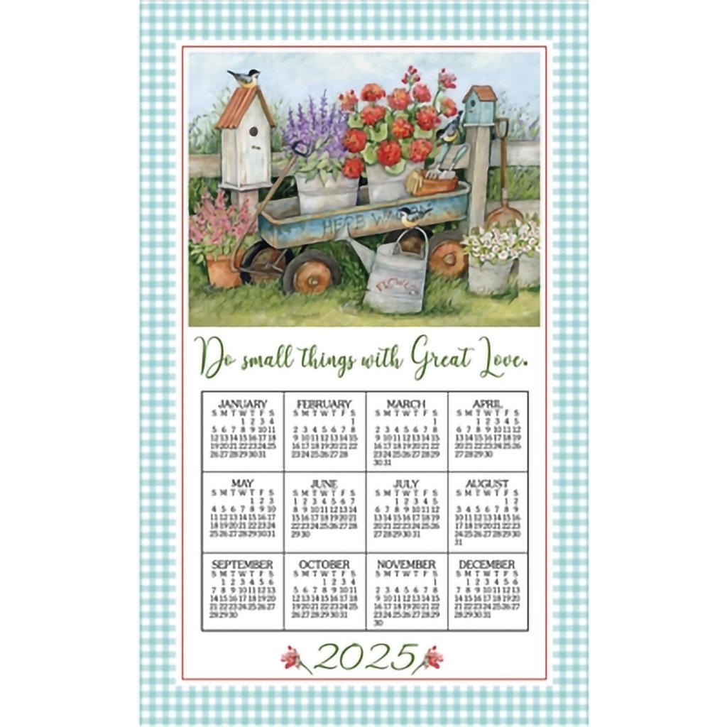 Kay Dee Designs 2025 Calendar Towel Blue Wagon Annies Hallmark