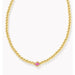 Kendra Scott : Abbie Gold Beaded Necklace in Azalea Illusion - Kendra Scott : Abbie Gold Beaded Necklace in Azalea Illusion