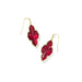 Kendra Scott : Abbie Gold Pave Frame Drop Earrings in Cranberry Illusion - Kendra Scott : Abbie Gold Pave Frame Drop Earrings in Cranberry Illusion