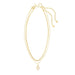 Kendra Scott : Abbie Gold Pave Frame Multi Strand Necklace in Ivory Mother of Pearl - Kendra Scott : Abbie Gold Pave Frame Multi Strand Necklace in Ivory Mother of Pearl