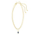 Kendra Scott : Abbie Gold Pave Frame Multi Strand Necklace in Navy Abalone - Kendra Scott : Abbie Gold Pave Frame Multi Strand Necklace in Navy Abalone