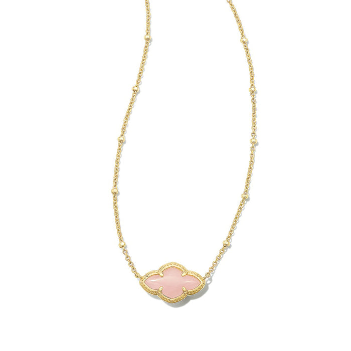 Kendra Scott 
Abbie necklace
Abbie gold pendant necklace
Rose Quartz necklace
Kendra Scott rose quartz jewelry
Gold clover pendant necklace
Kendra Scott necklace
Gold necklace
Delicate beaded chain necklace
everyday necklace
Kendra Scott gold necklace
Pendant necklace with meaning
Rose quartz pendant for women
Layering necklace
Kendra Scott Valentine gift
Gold and pink necklace